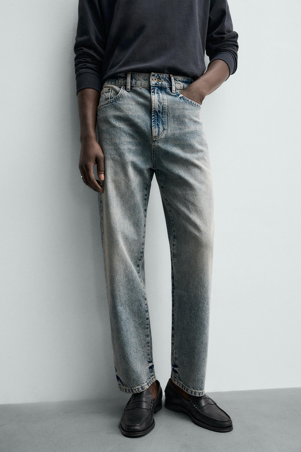 JEANS STRAIGHT ANKLE FIT / Azul medio - Zara фото 5