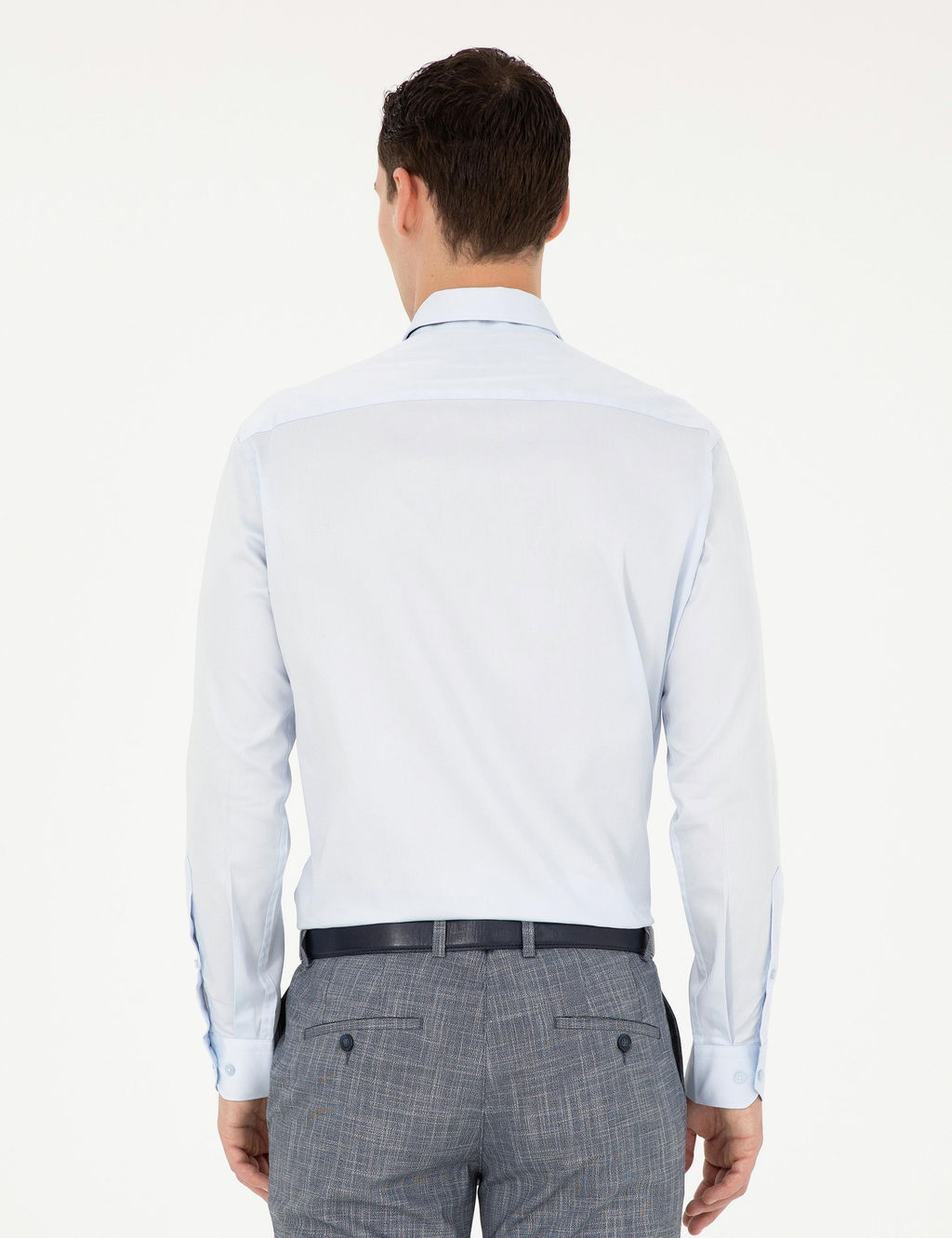 A__k Mavi Regular Fit Uzun Kollu Basic G_mlek