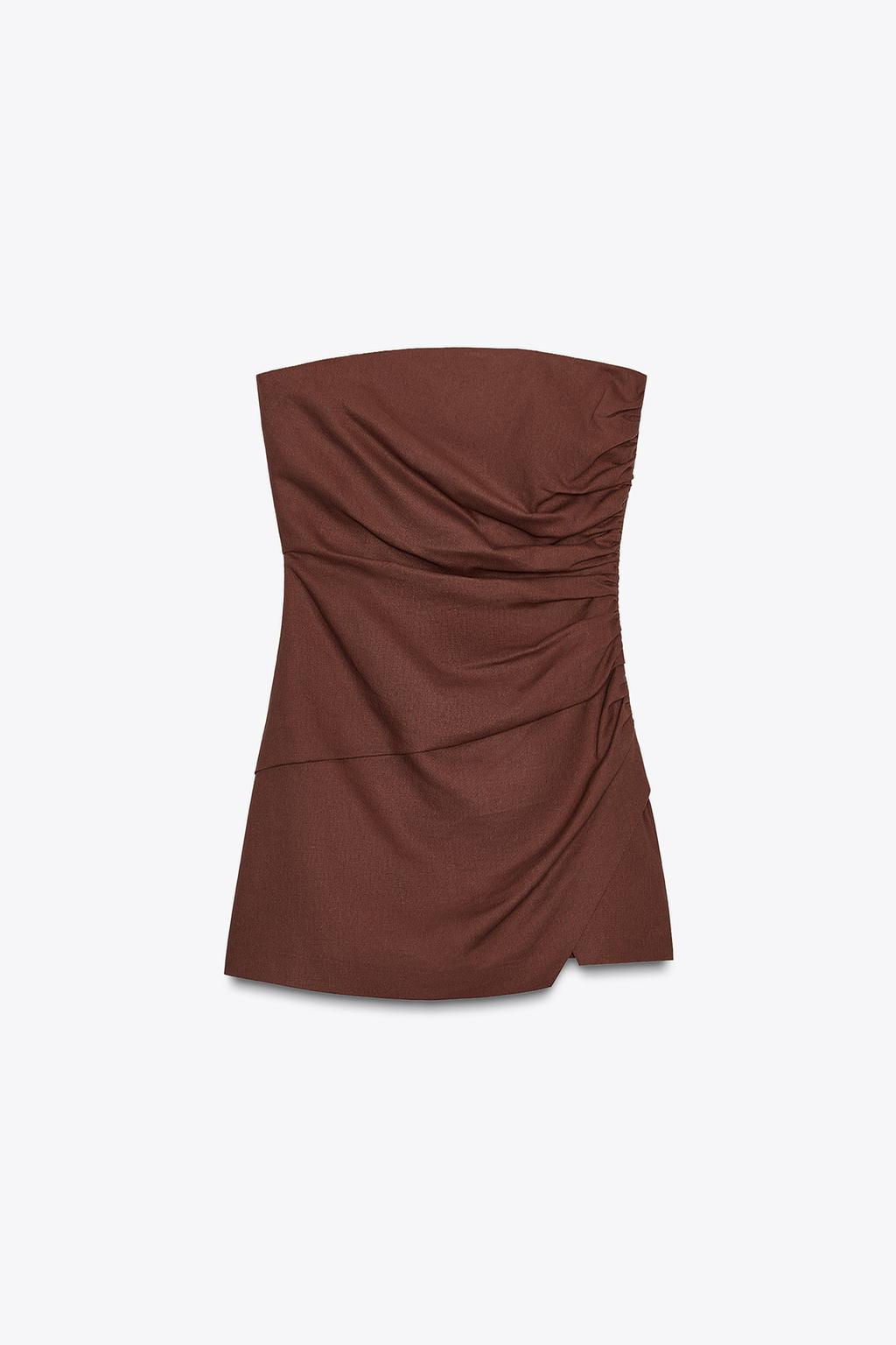 SHORT LINEN BLEND JUMPSUIT - Zara фото 5