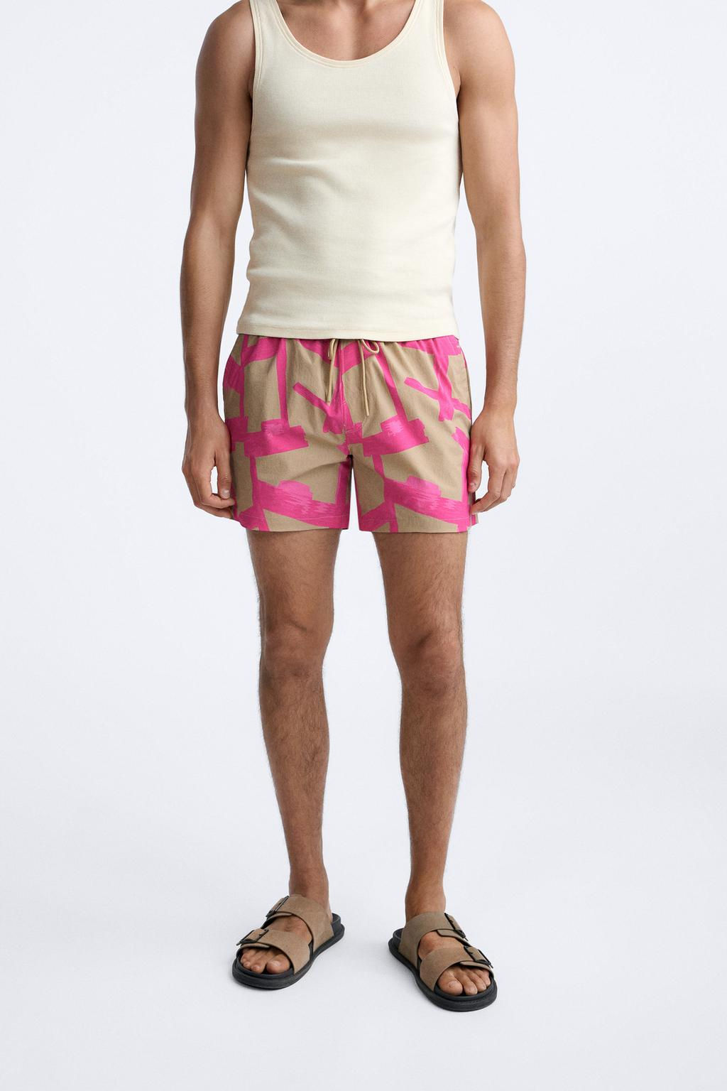 SOYUT DESENLI REGULAR FIT DENIZ SORTU - Zara фото 8