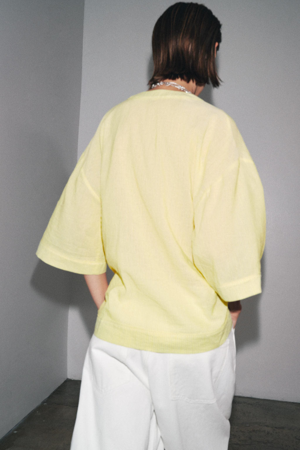 ZW COLLECTION STRIPED KIMONO WITH TIES - Zara фото 5