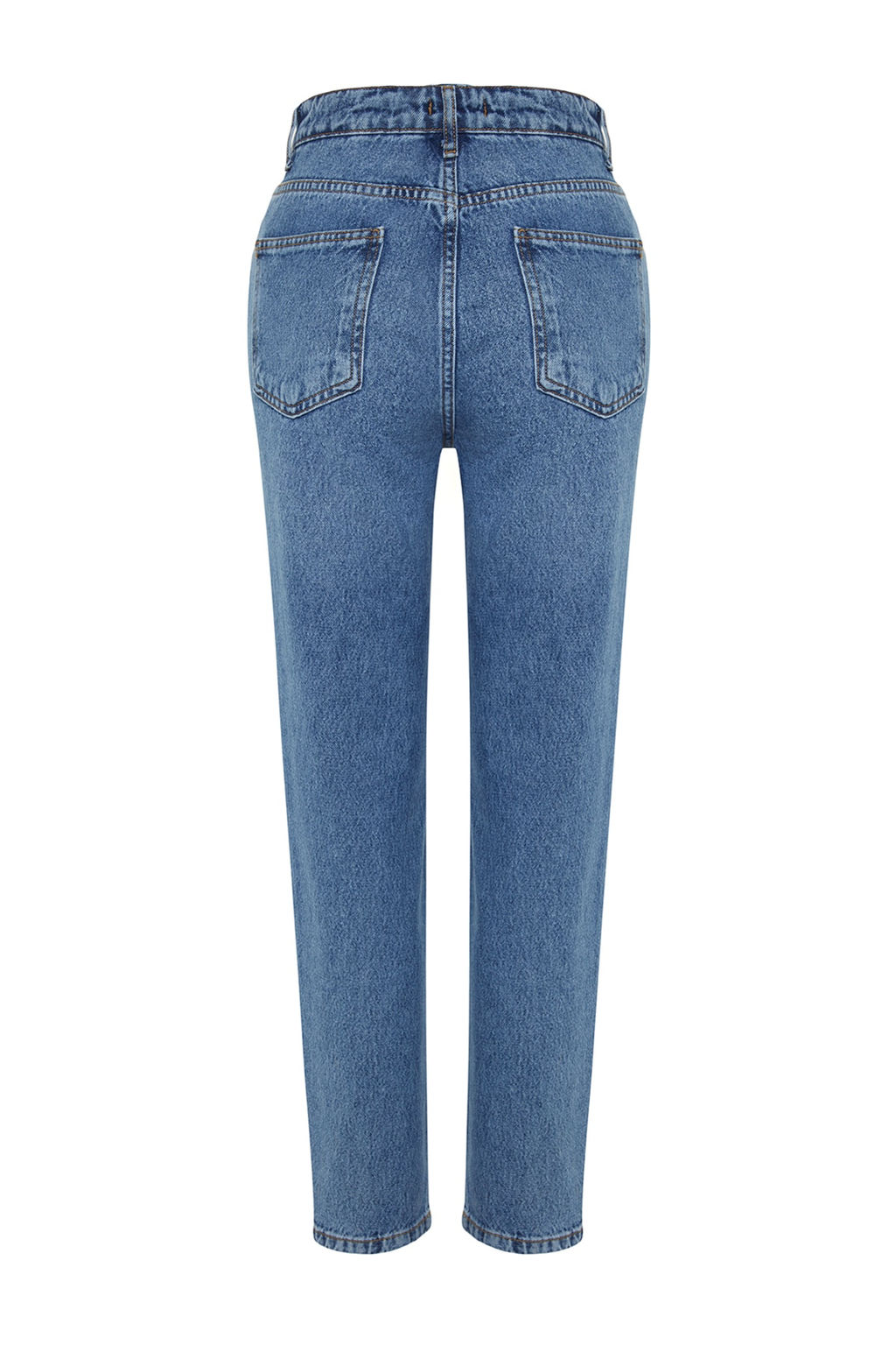 TRENDYOLMILLA Mavi Yuksek Bel Mom Jeans TWOAW24JE00076  фото 12