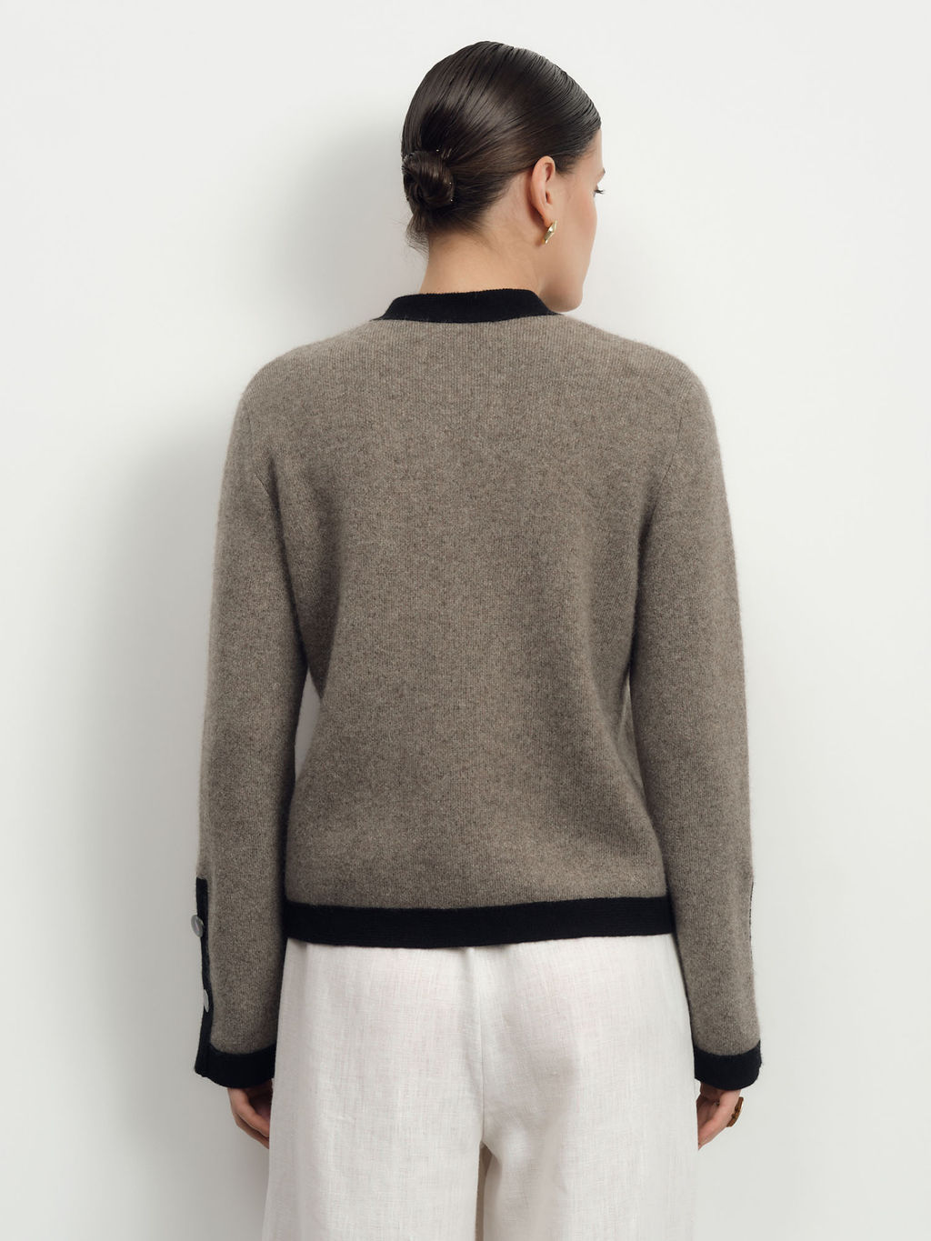 Кардиган из пуха яка 4256 серый