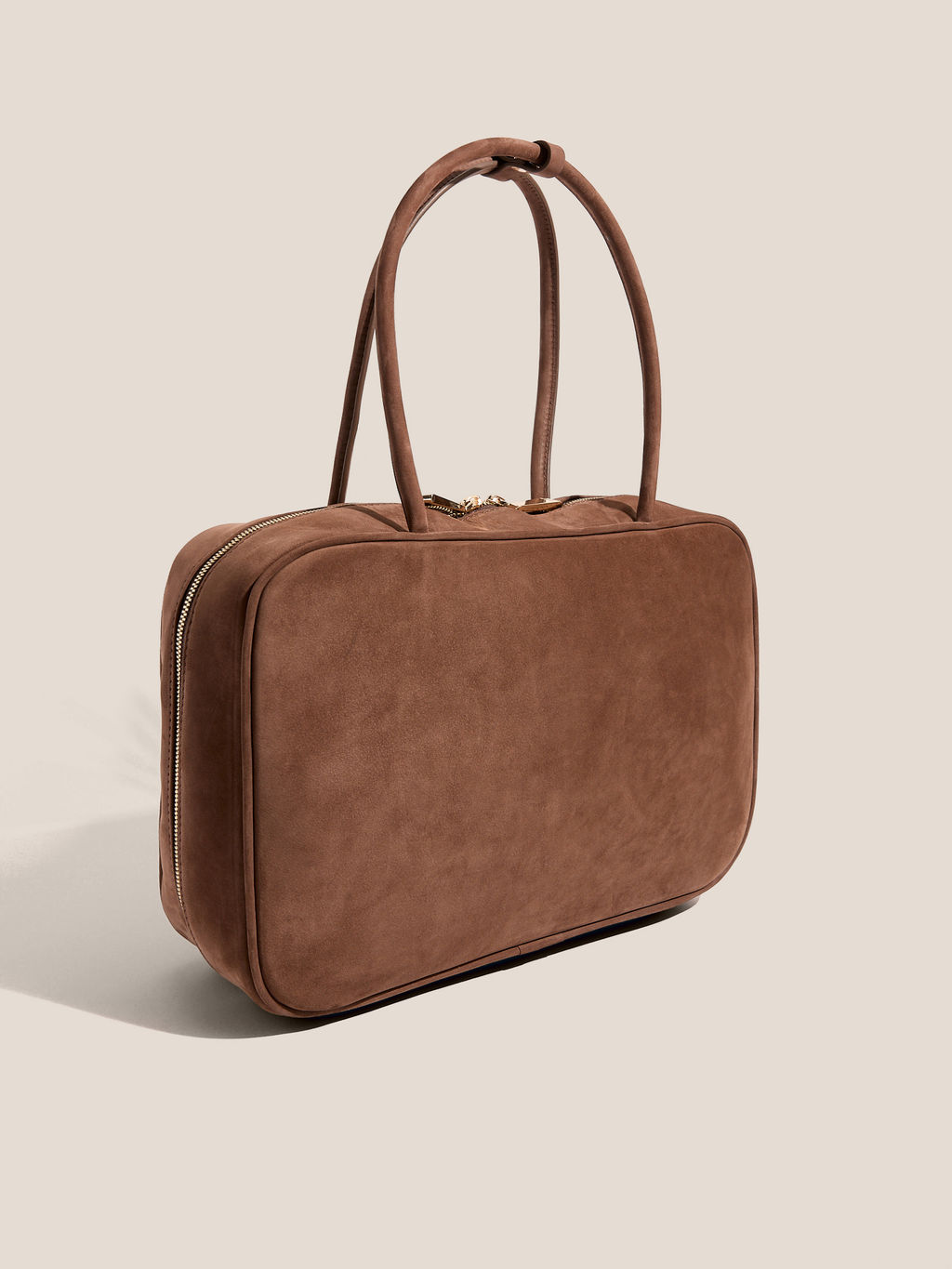 Женская сумка с ручками CALZETTI AGATA Артикул 4792843, бежево-коричневый - Armani exchange фото 3