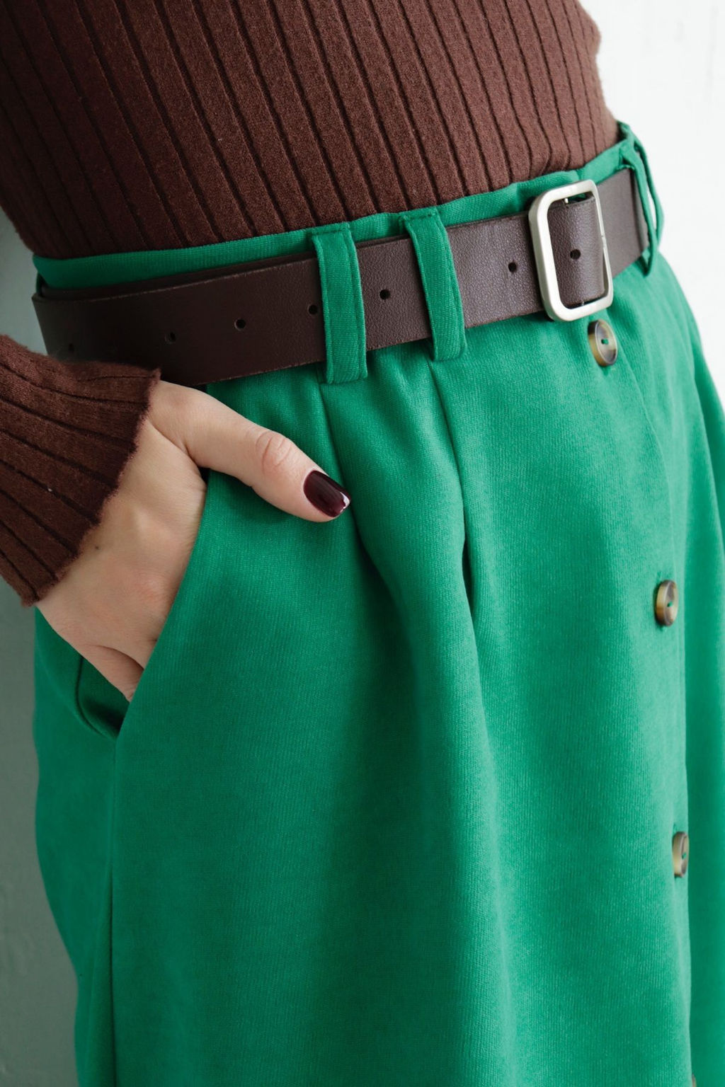 Юбка на пуговицах длины миди - Martichelli фото 31