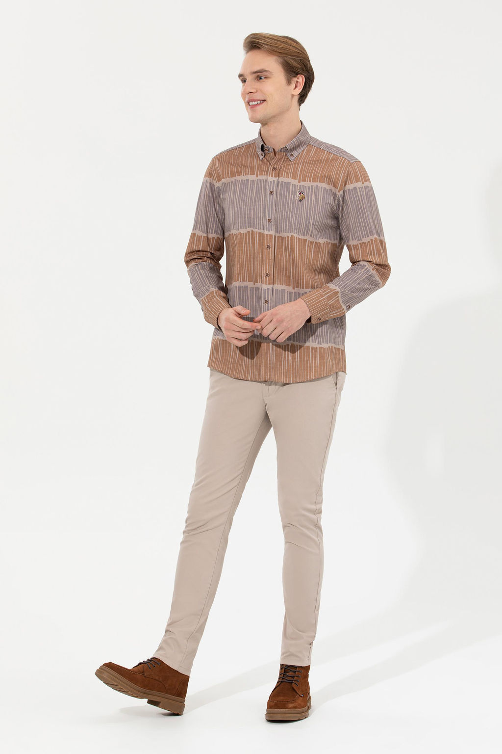 Мужские брюки из парусины с каменным узором Неожиданная скидка в корзине - U.s. polo assn фото 3