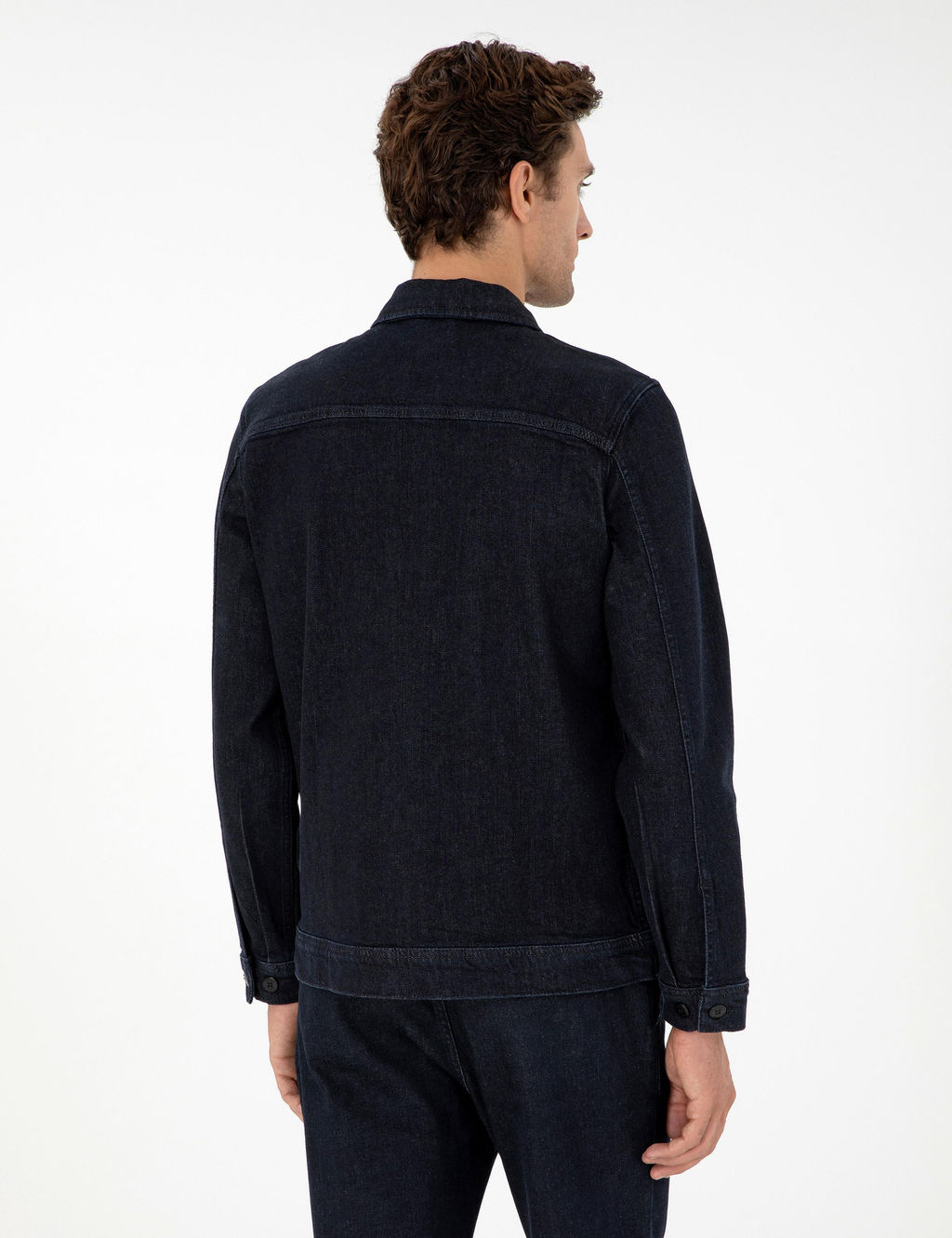 Темно-синяя джинсовая куртка классического кроя - Cacharel фото 5