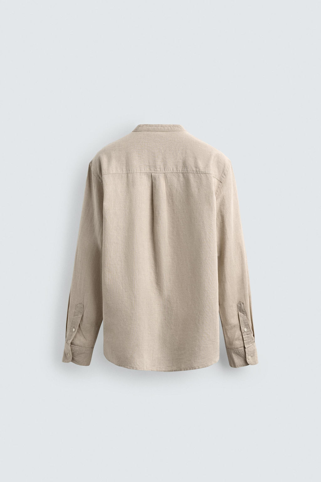 CAMISA RELAXED FIT LINO - ALGOD?N / Beige claro - Zara фото 8