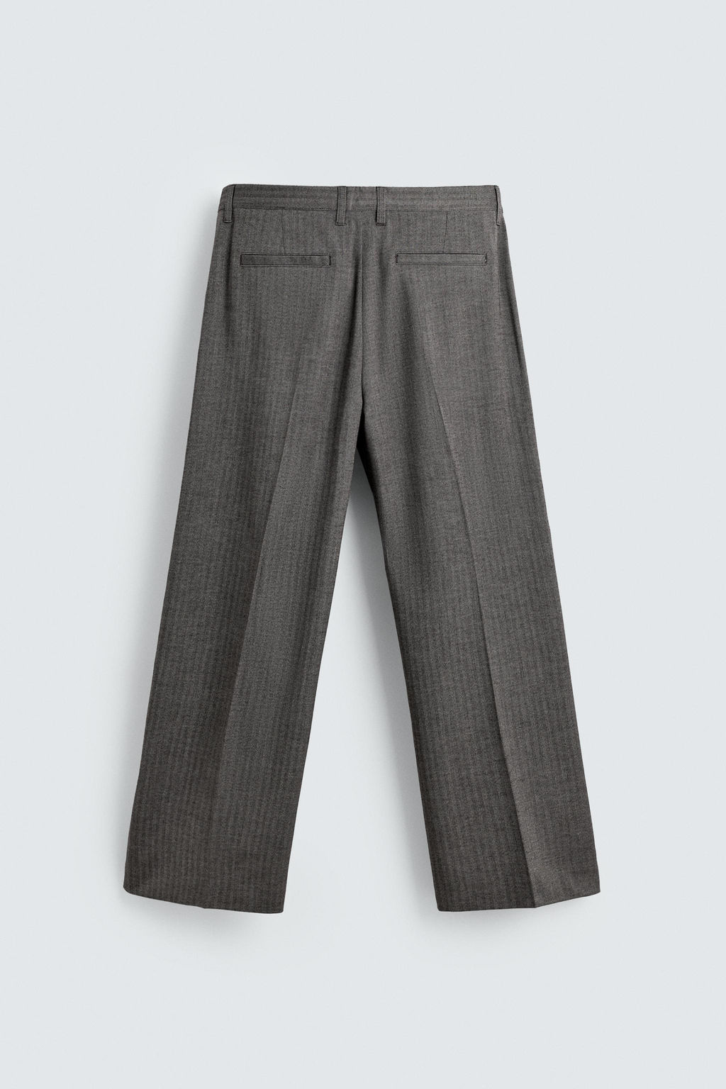 HERRINGBONE FLARE FIT TROUSERS