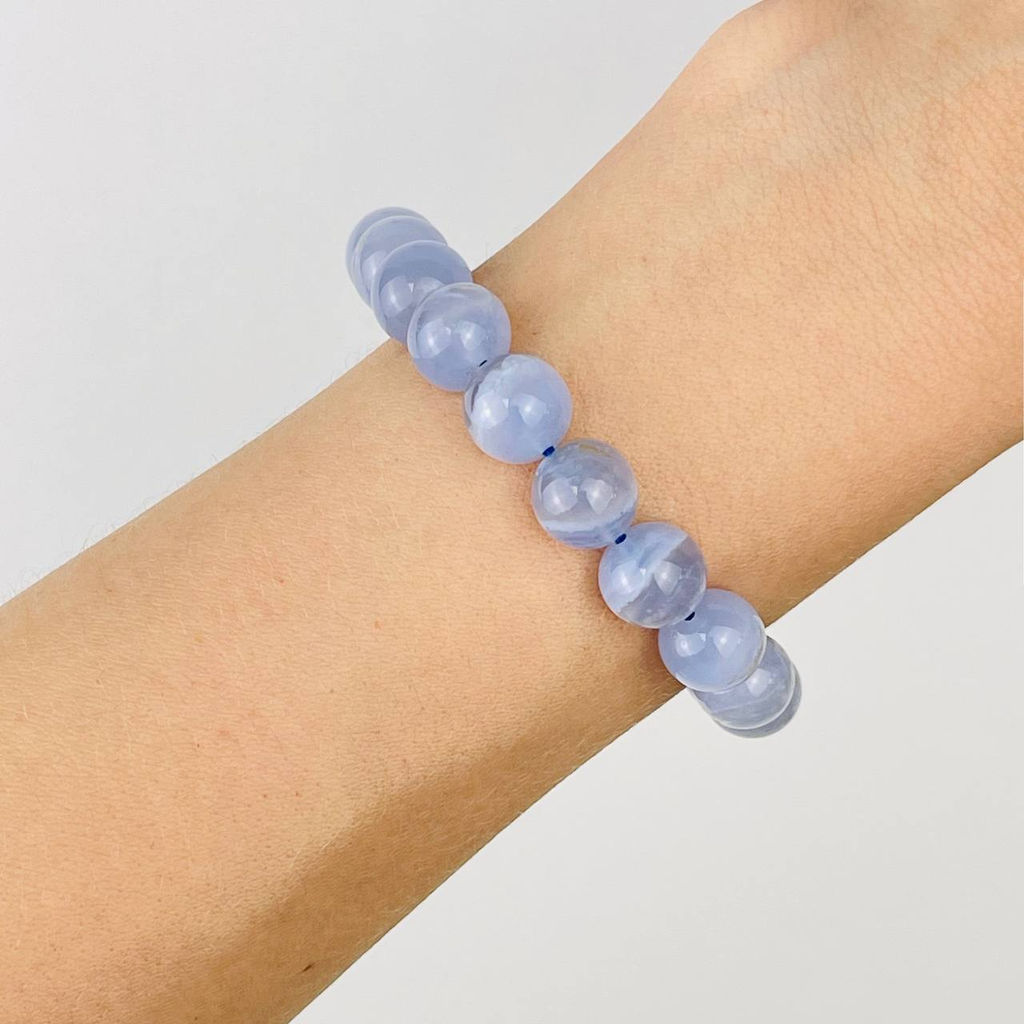 Браслет из Голубого агата 17 см