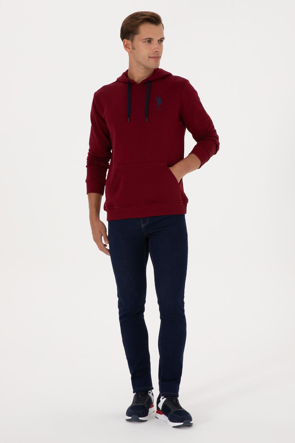 Erkek Bordo Basic Sweatshirt Sepette S_rpriz _ndirim - U.s. polo assn фото 11
