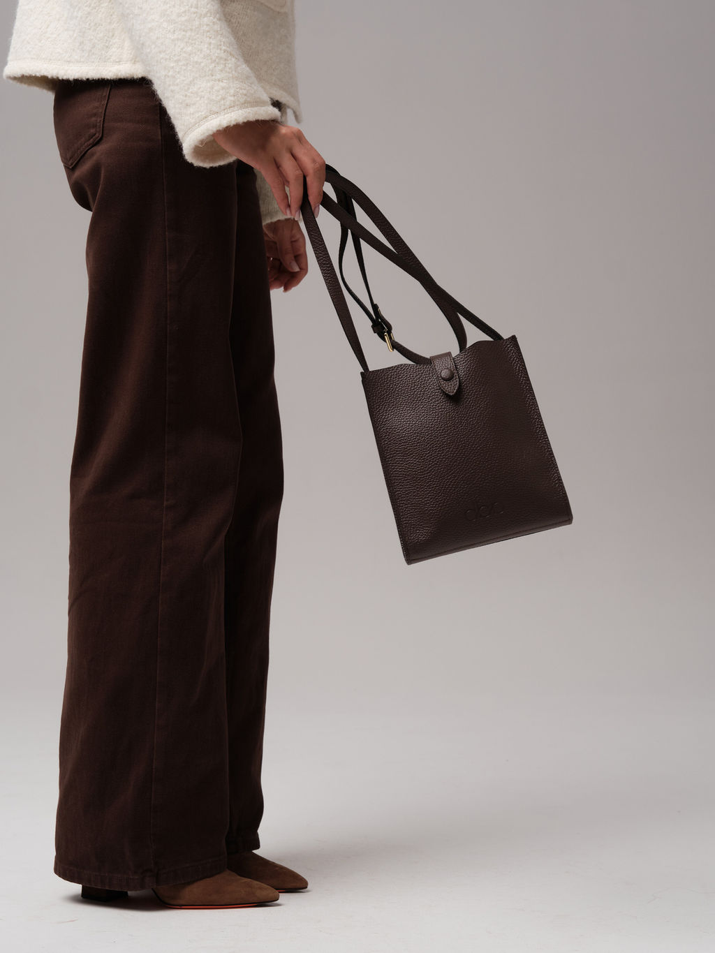 Кожаная сумка кросс-боди Leya DBR 30919 коричневый торф фото 6