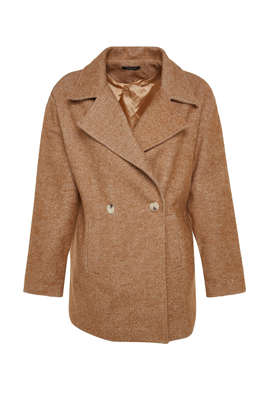 Trendyolmilla Camel Oversize Genis Kesim Kase Kaban TWOAW24KB00091  фото 6