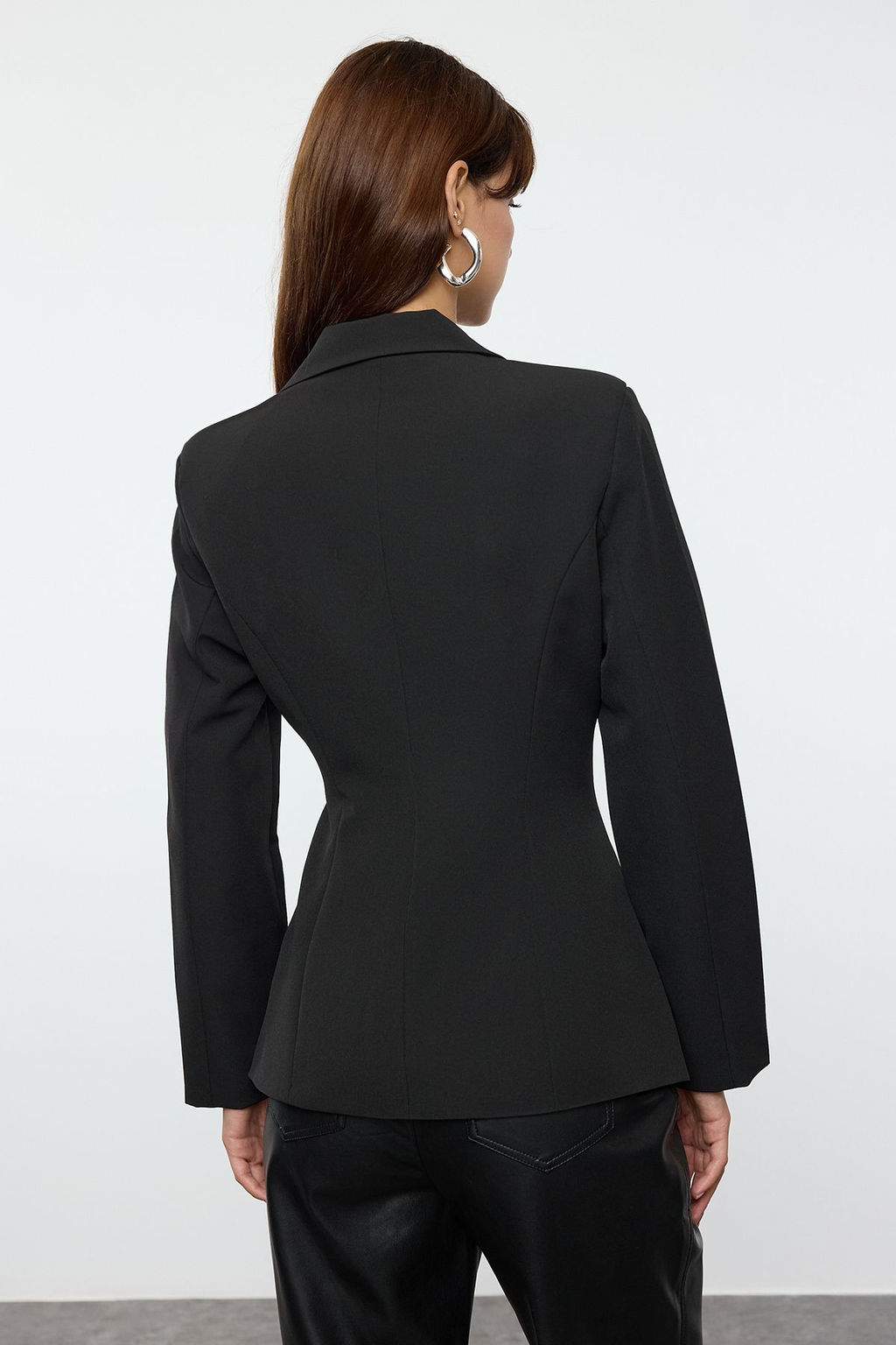 Siyah Fermuar Detayl? Dokuma Blazer Ceket TWOAW25BC00010