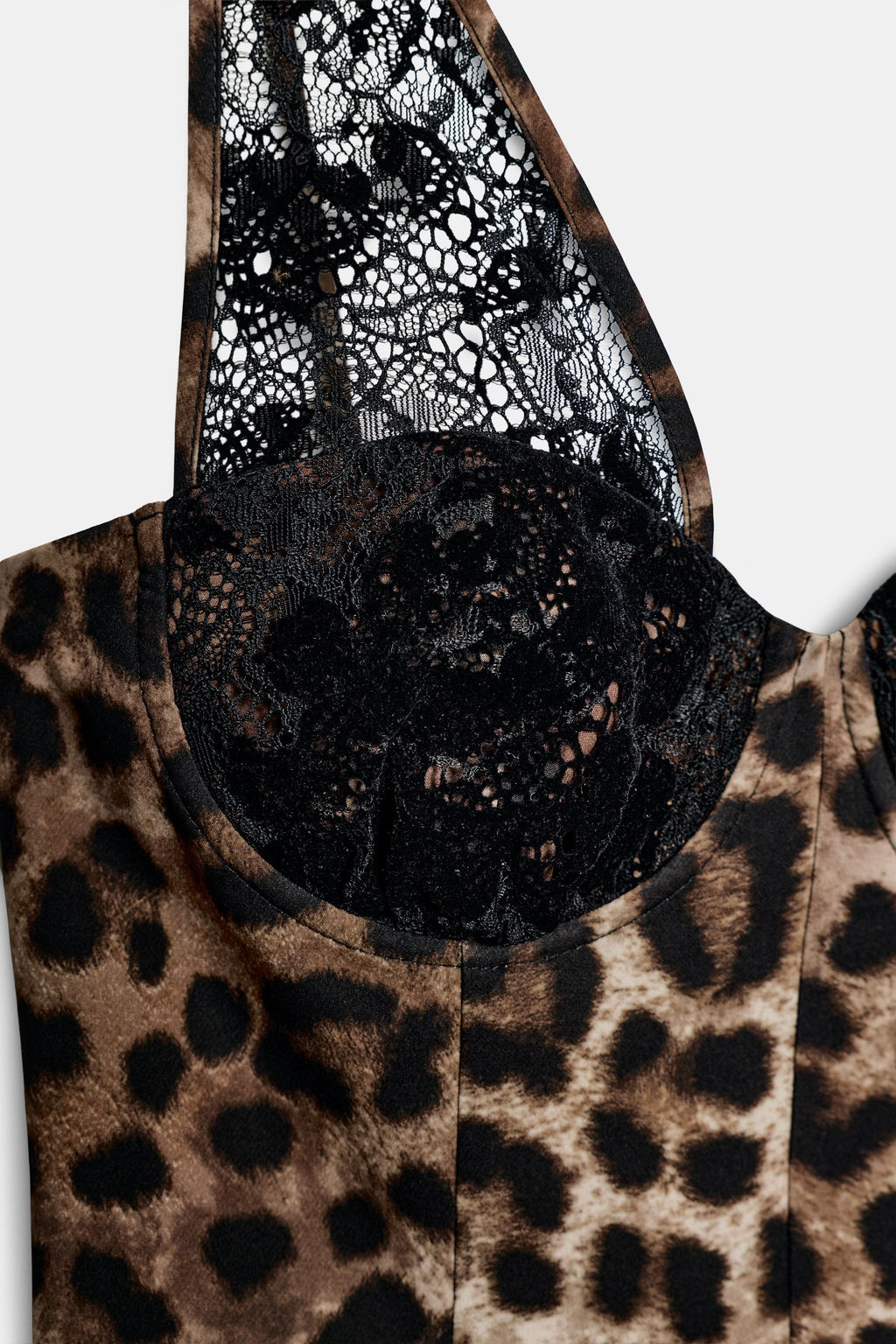 ANIMAL PRINT LACE MIDI DRESS - Zara фото 10