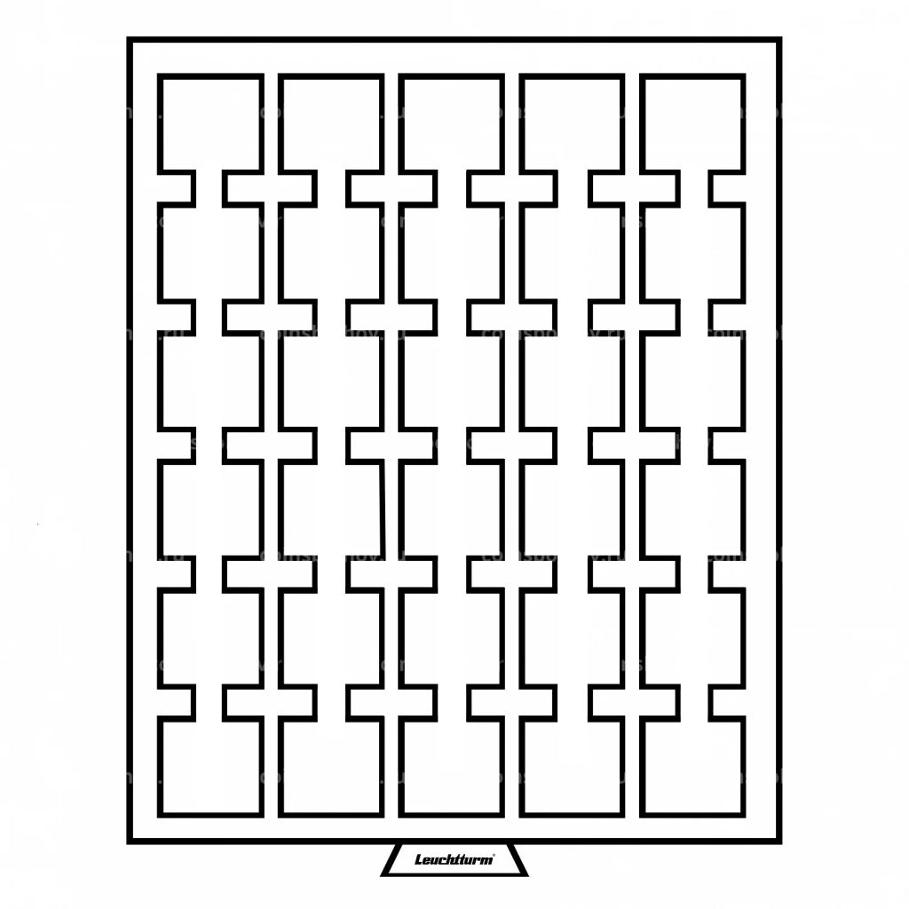 Кассета для хранения и презентации монет в капсулах QUADRUM MINI на 30 ячеек MB черный LEUCHTTURM 360057