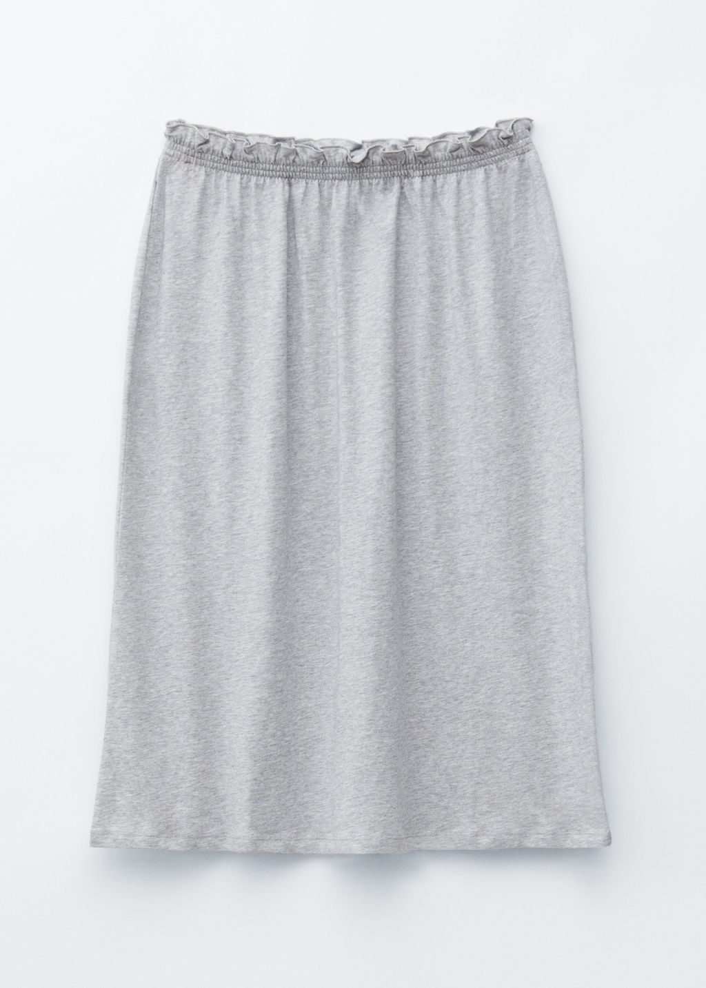 Falda midi en punto de algod?n