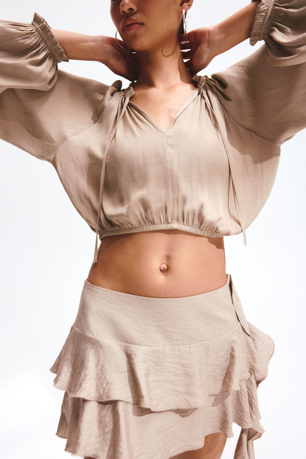 Blusa con mangas globo - H&m фото 8