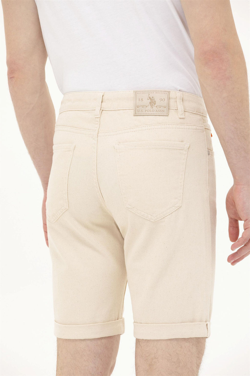 U. S. Polo Assn Мужские бежевые джинсовые шорты - U.s. polo assn фото 8