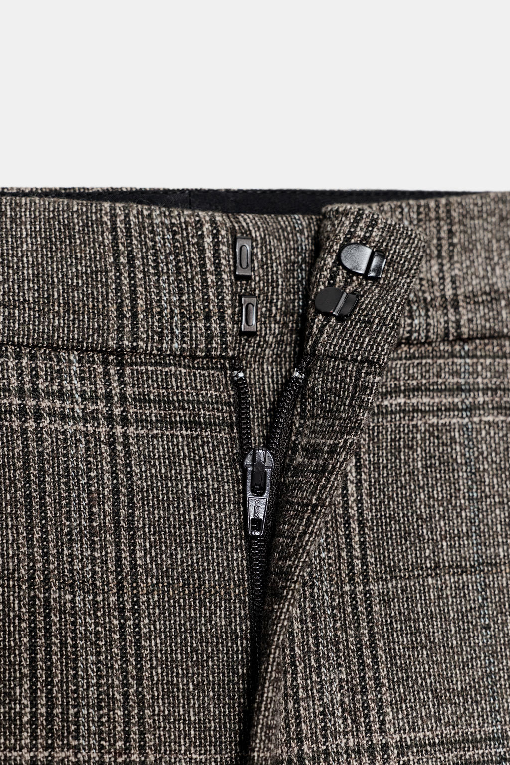 ZW COLLECTION CHECKED BALLOON TROUSERS WITH WOOL - Zara фото 8