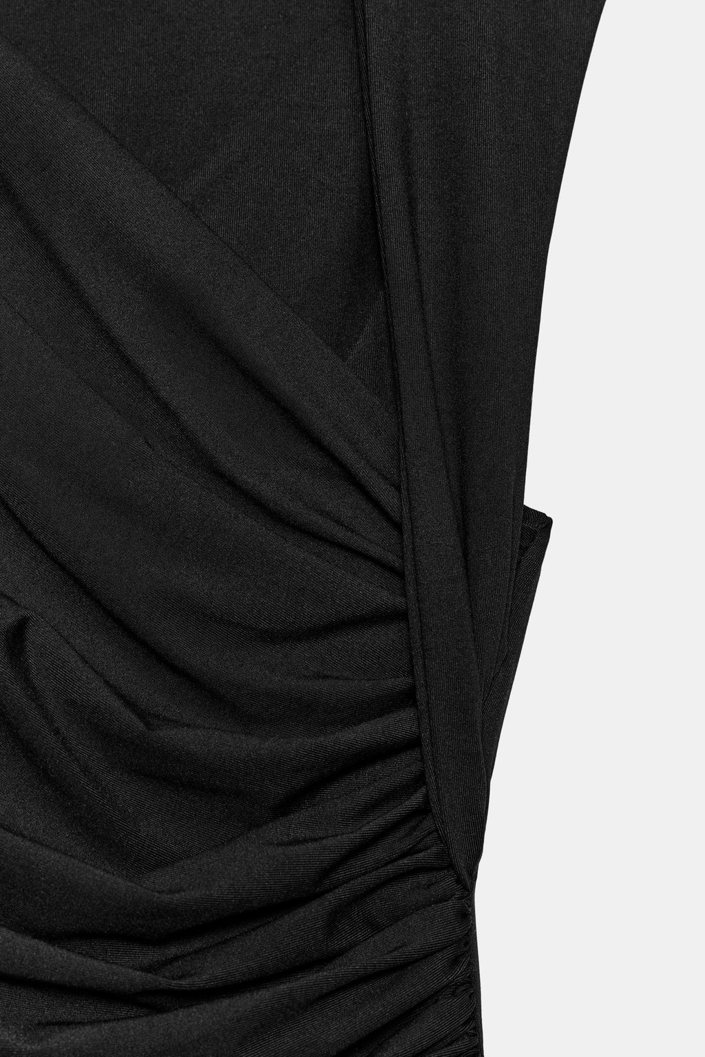 VESTIDO MIDI DRAPEADO / Negro - Zara фото 9