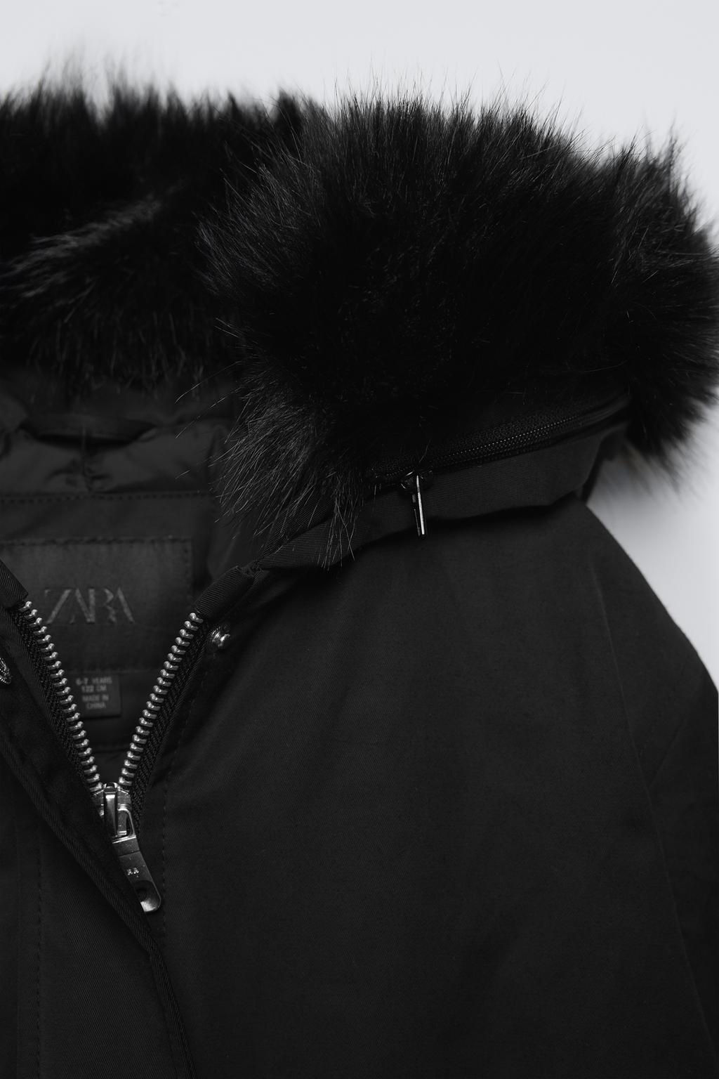 PARKA WITH FAUX FUR HOOD - Zara фото 4