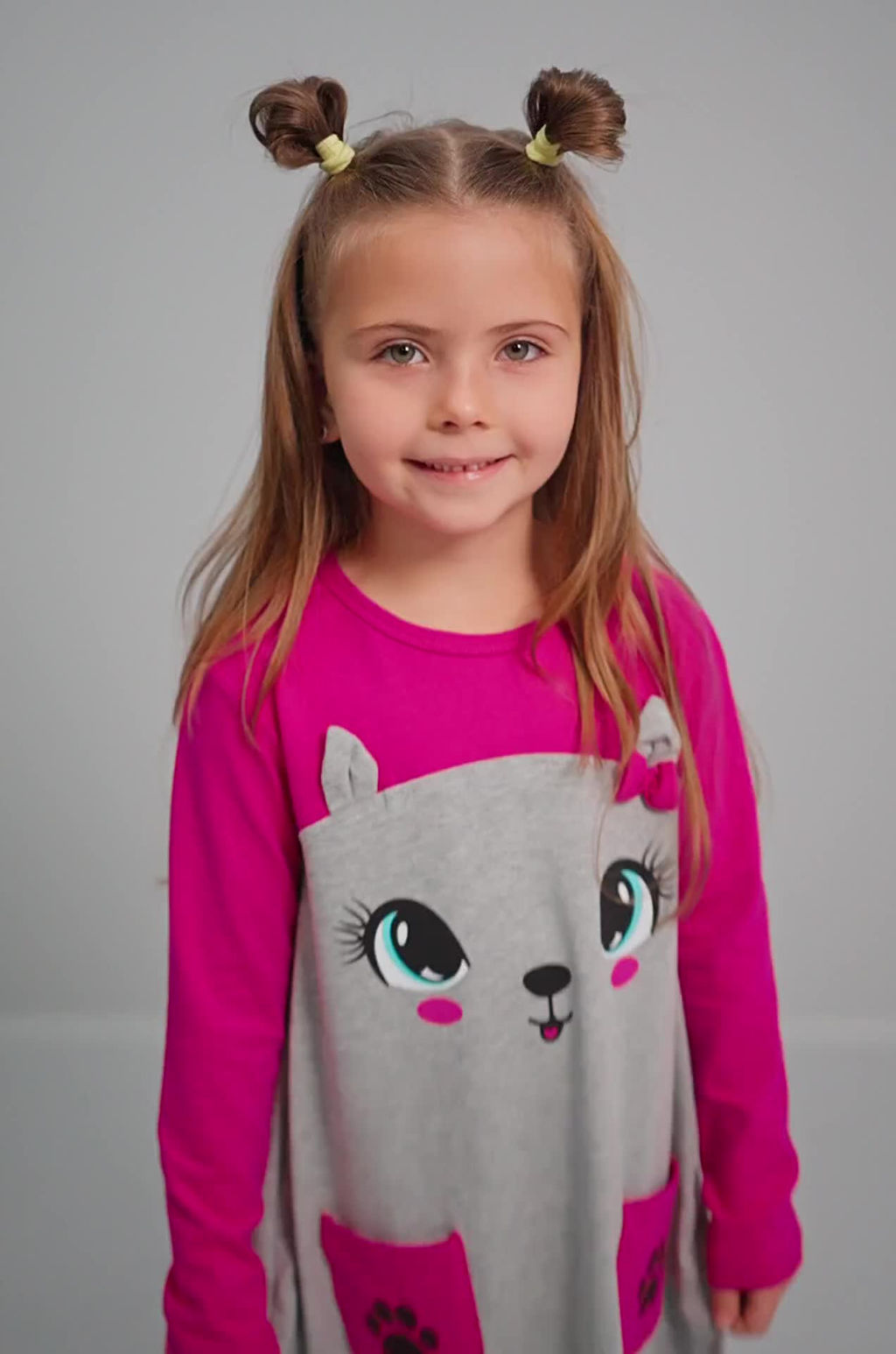 Хлопковое платье для девочки Happyfox