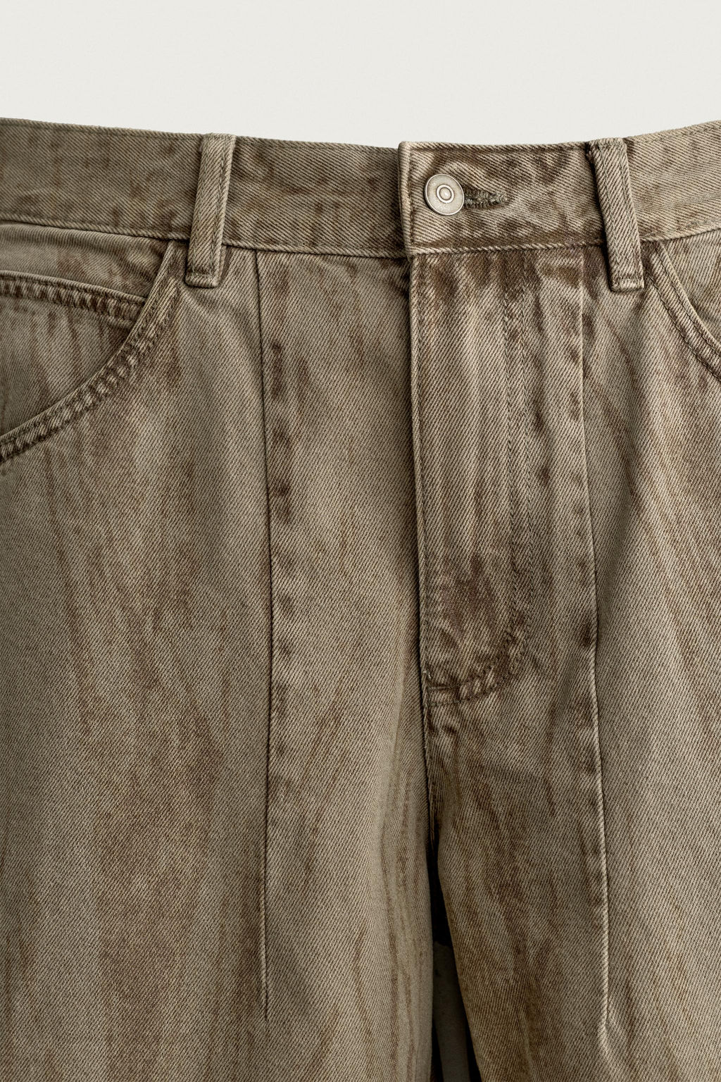 JORTS DENIM LAVADO ESTAMPADO / Tostado - Zara фото 8