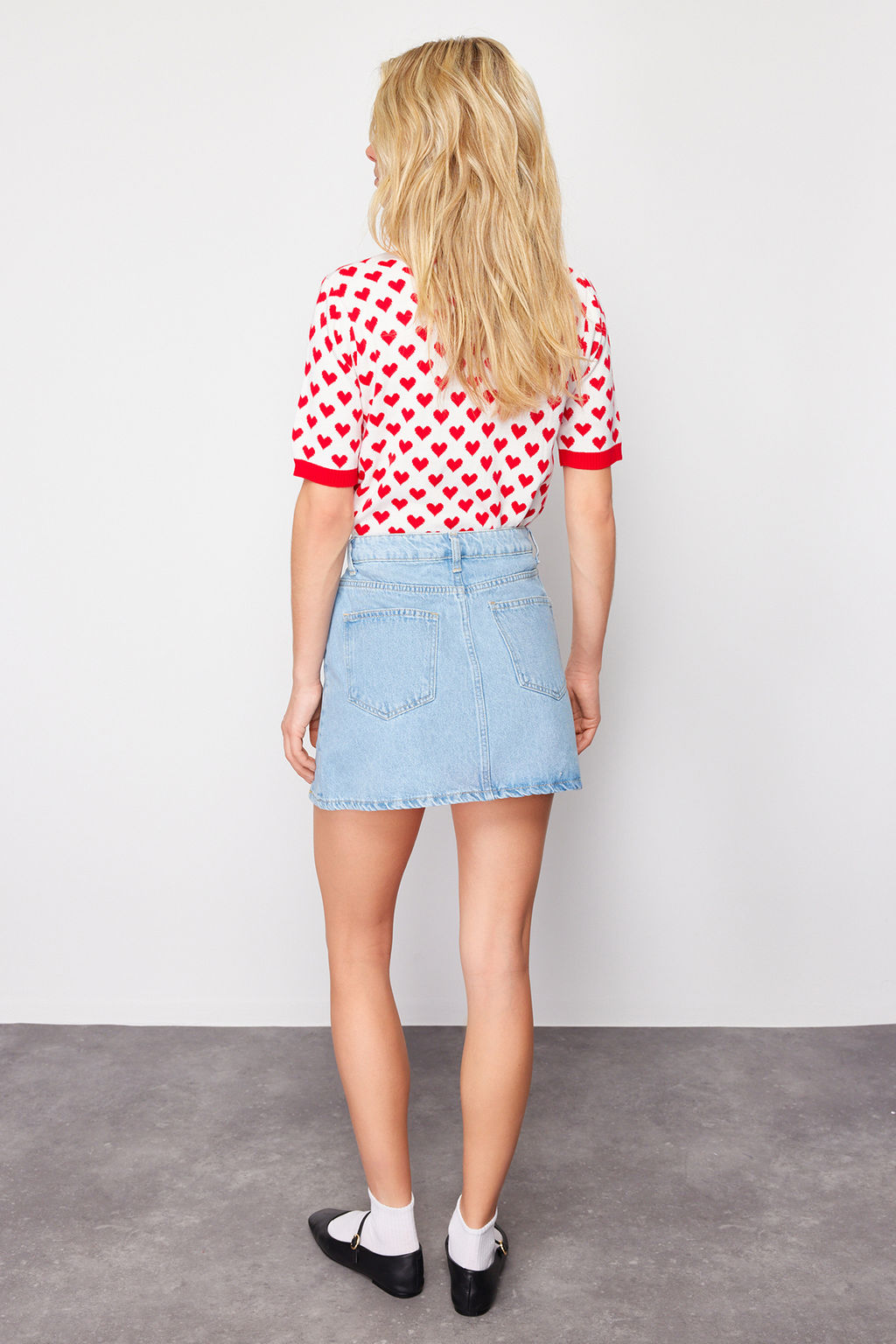 TRENDYOLMILLA Limited Edition Mavi More Sustainable Y?rtmacl? Mini Denim Etek TWOSS23ET00347  фото 22