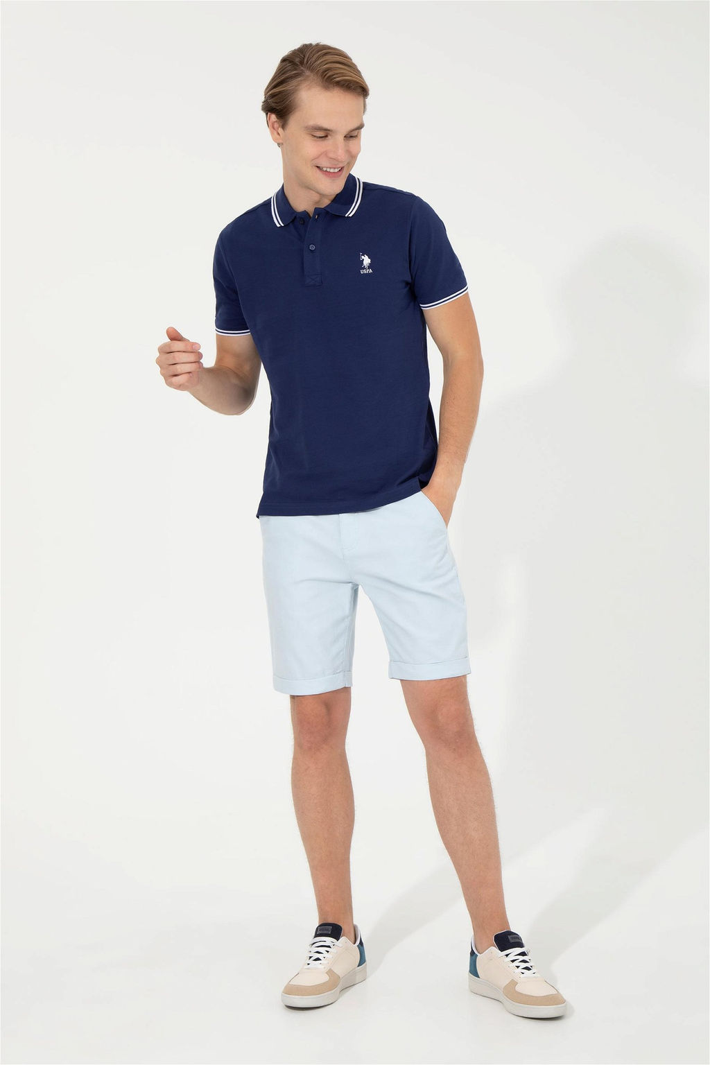 U. S. Polo Assn Мужские голубые тканые шорты - U.s. polo assn фото 8