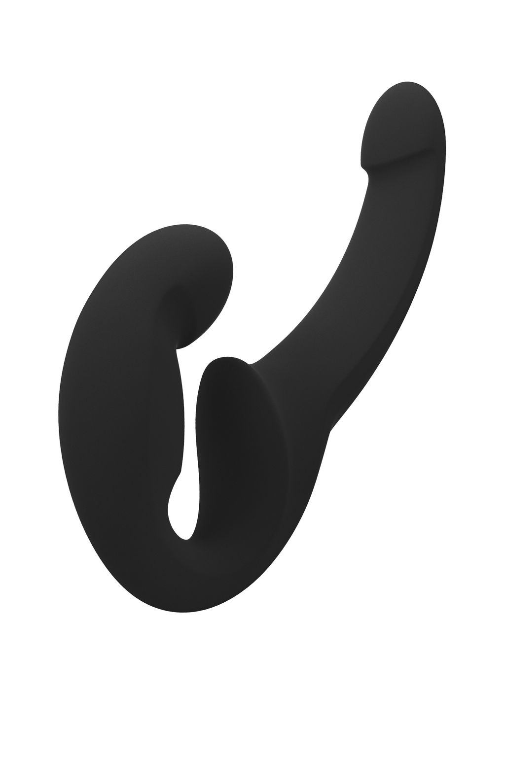 Анатомический безремневой страпон Fun Factory SHARE LITE, силикон, черный