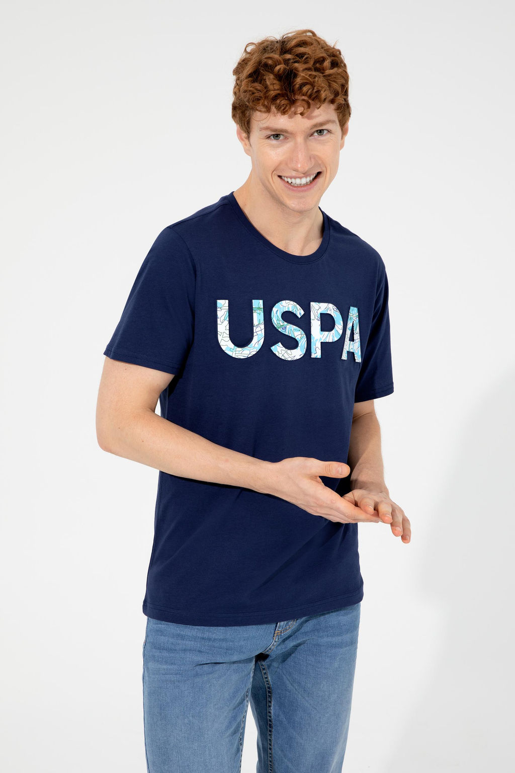 Мужская темно-синяя футболка с круглым вырезом Неожиданная скидка в корзине - U.s. polo assn фото 4
