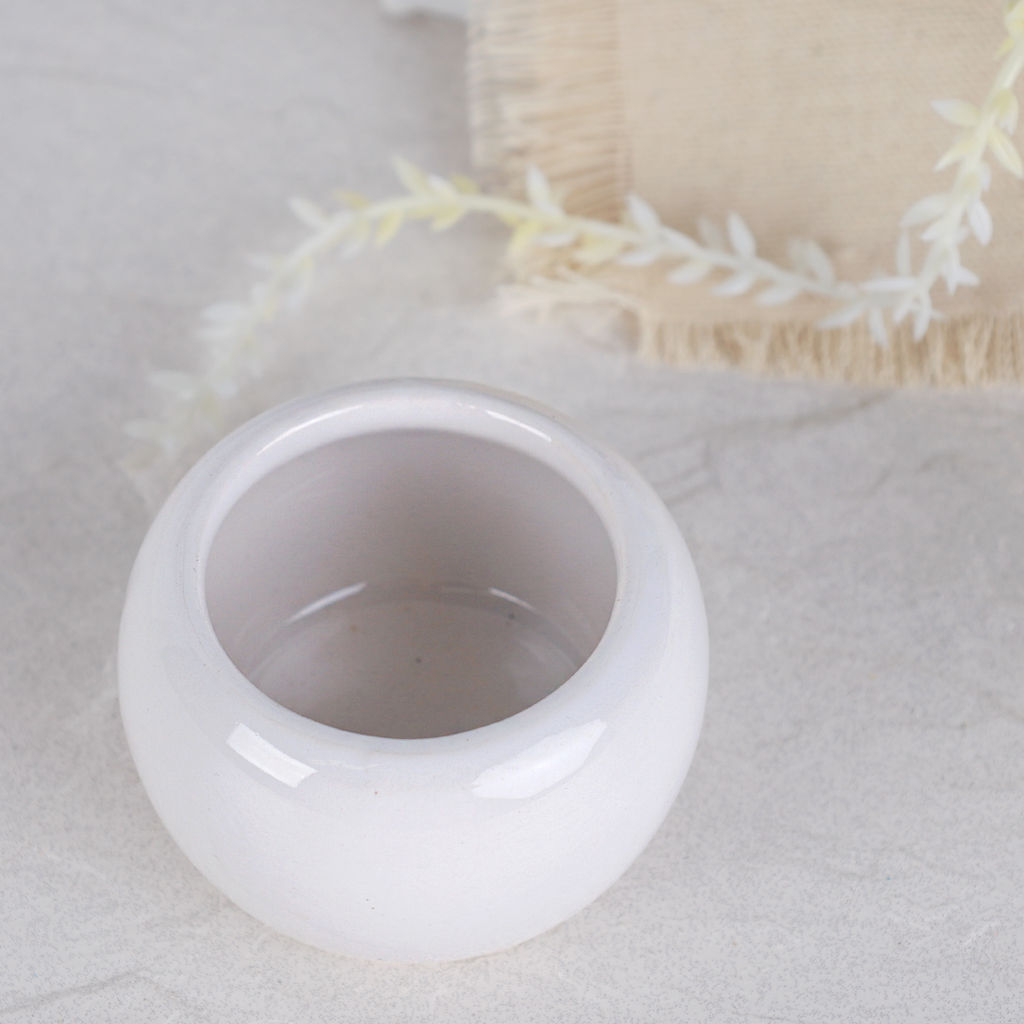 Кашпо 10х10x7 см / 102W /уп 288/белое - Галеонтрейд фото 2