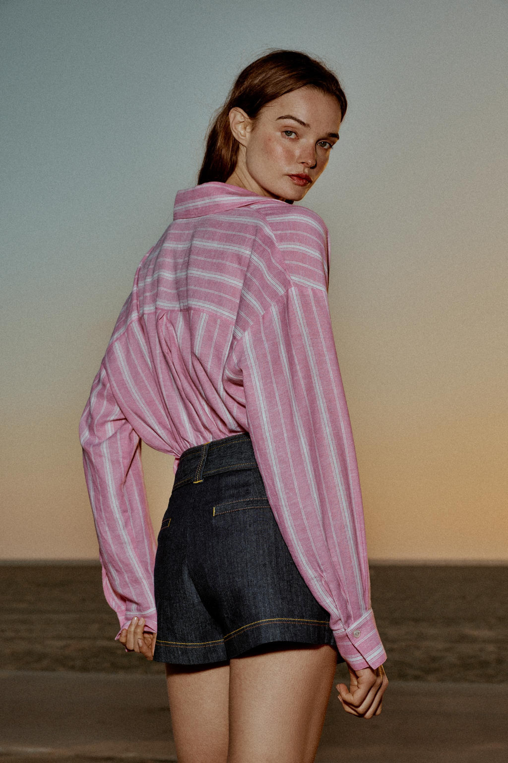 FALDA PANTAL?N Z1975 CRUZADA CINTUR?N / Azul - Zara фото 5