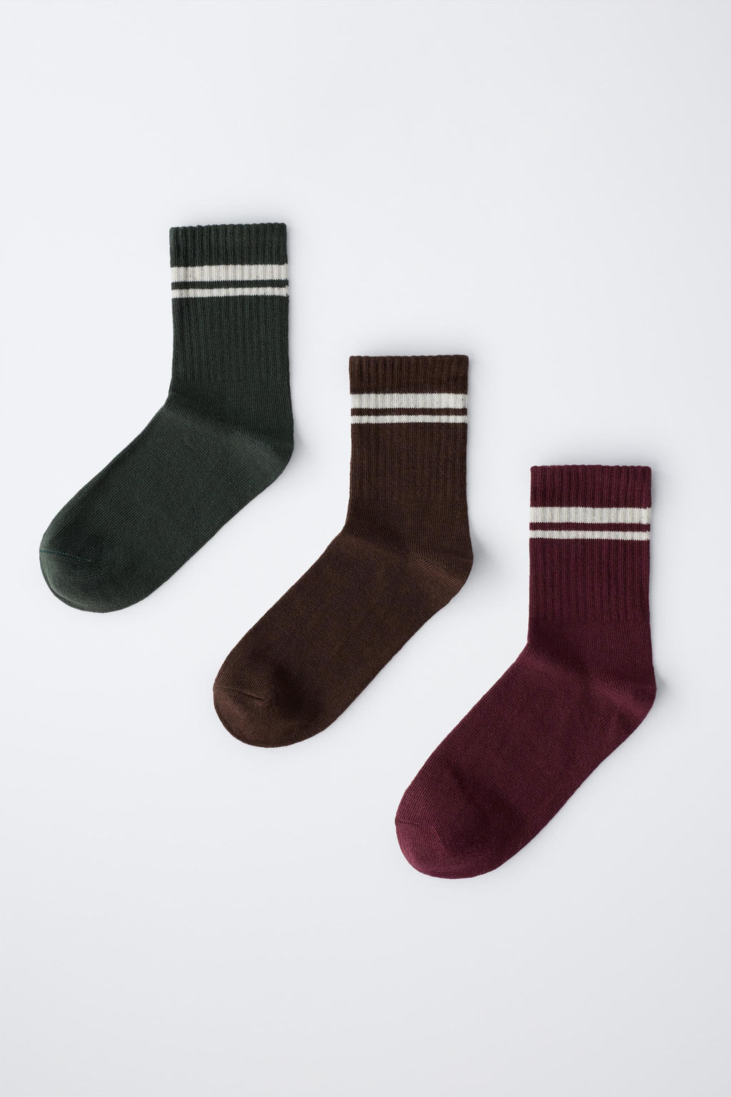3-PACK OF LONG SOCKS WITH STRIPES - Zara фото 4