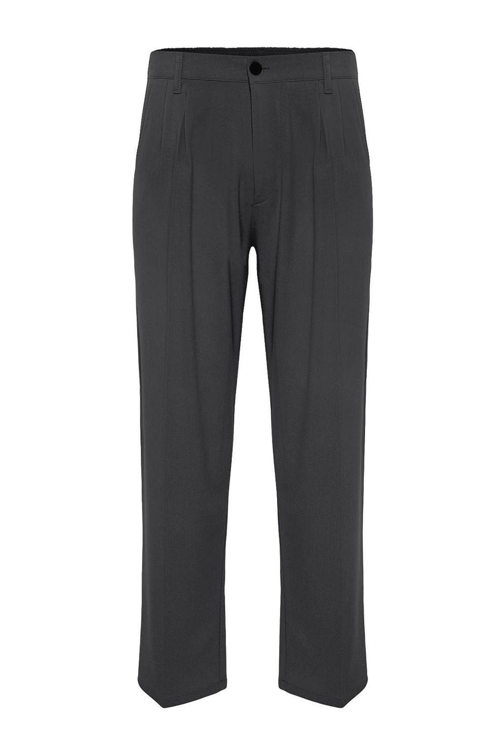 Antrasit Pileli Klasik Baggy Fit Kumas Pantolon TMNSS24PL00024