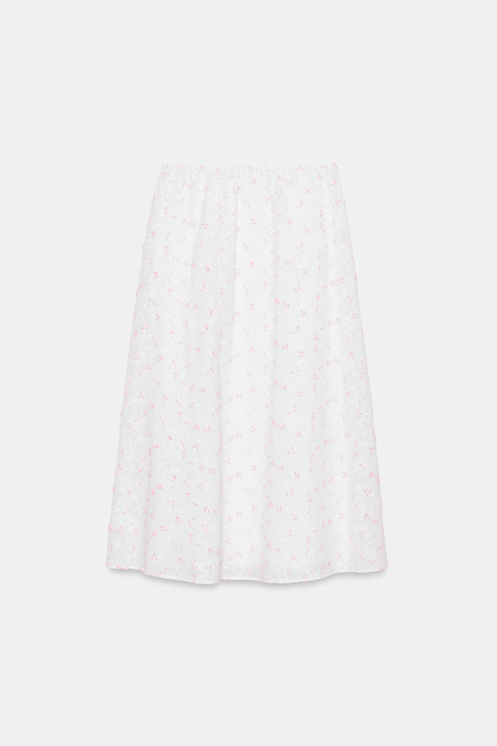FALDA MIDI CAPA ESTRUCTURA / Rosa / Blanco - Zara фото 8