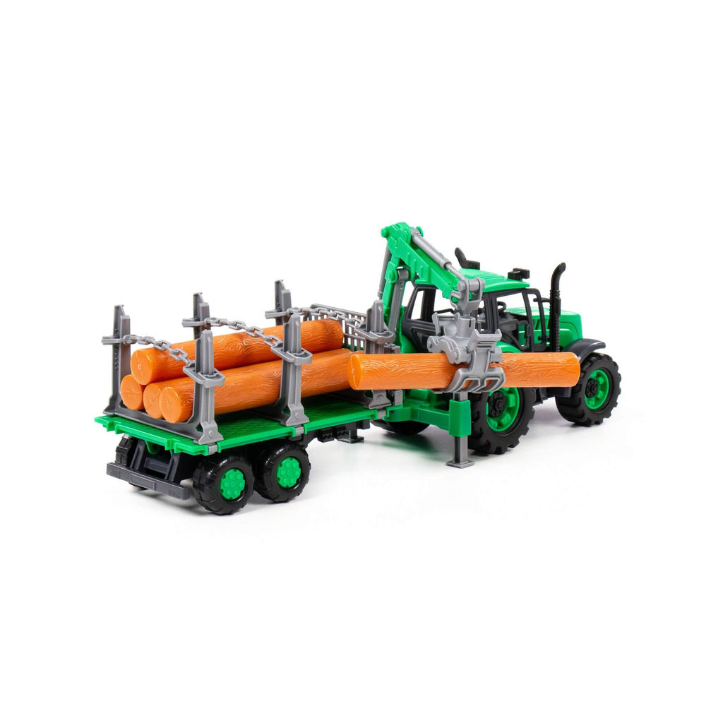 Трактор Прогресс лесовоз инерционный (зелёный) (в коробке) - Полесье фото 5