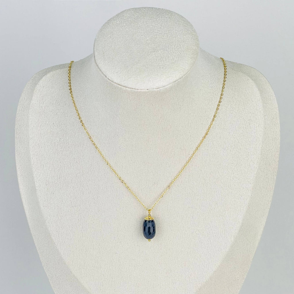 Кулон на цепочке из Сапфира 45 см +