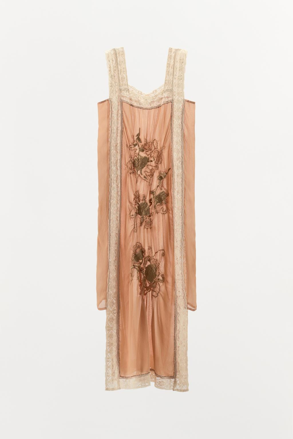 TEXTURED EMBROIDERED LACE DRESS - Zara фото 6