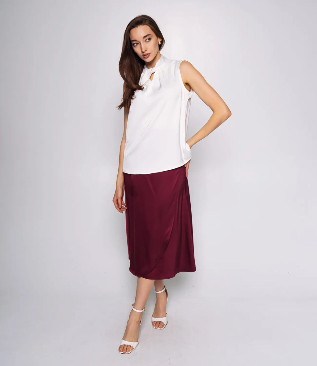 Блуза #КТ1197, молочный