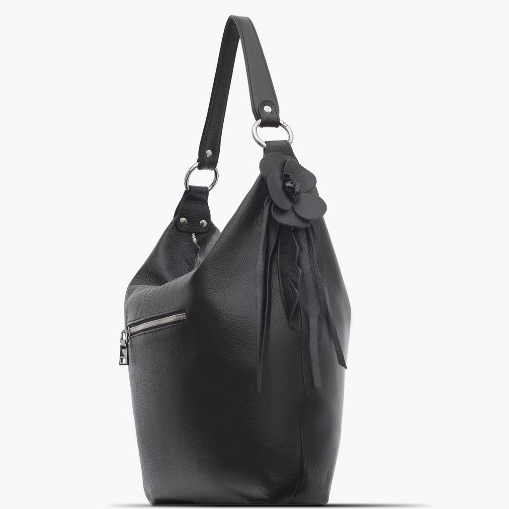 Женская кожаная сумка Richet 2586LN 376 Черный  фото 3