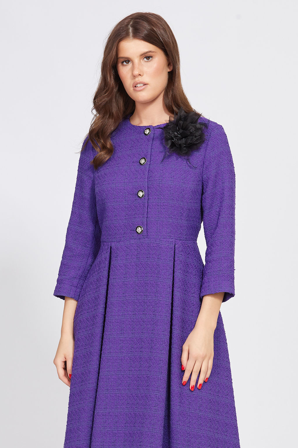 Платье твид 2495 фиолетовый - Eola фото 9