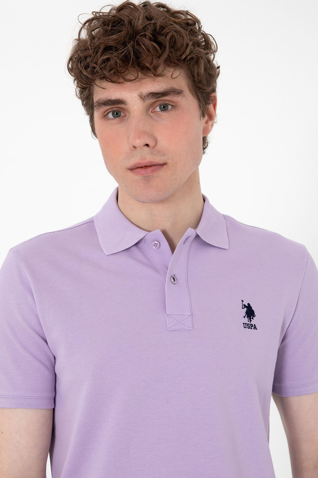 Erkek Slim Fit Polo Yaka Lila Basic Ti__rt Sepette S_rpriz _ndirim - U.s. polo assn фото 9