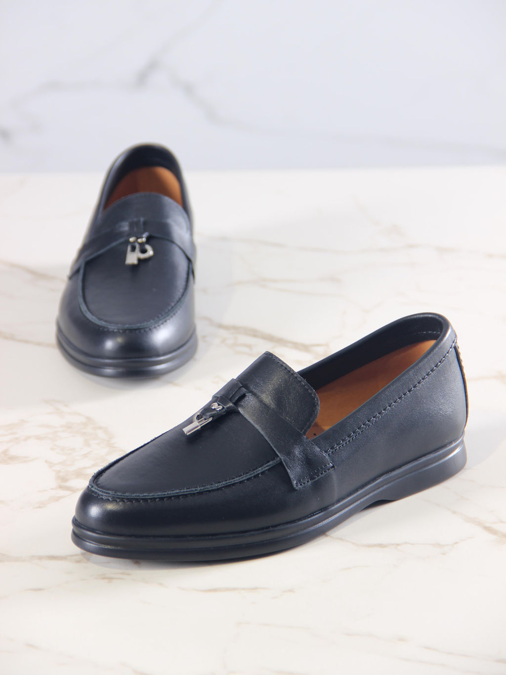 Лоферы EDART 170.2614 bl. Черный фото 2