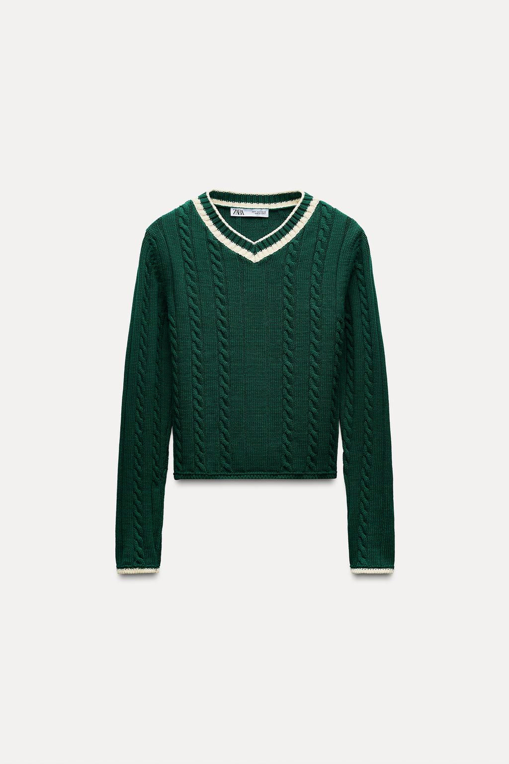 CABLE KNIT SWEATER - Zara фото 8