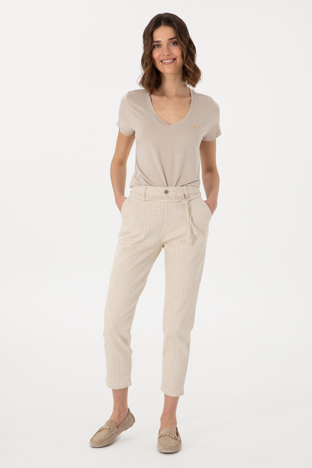 Kad_n Ekru Jean Pantolon Sepette S_rpriz _ndirim - U.s. polo assn фото 3