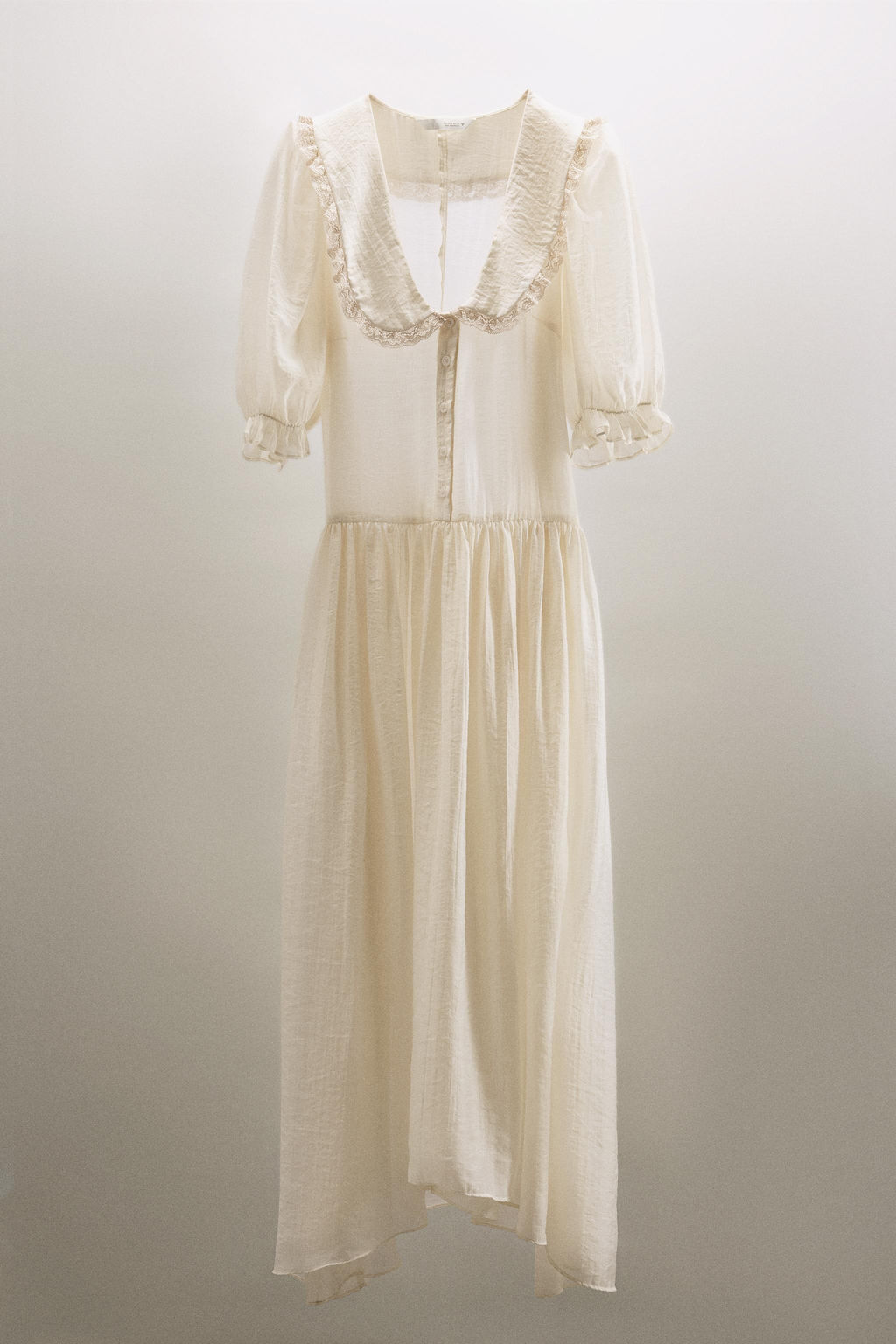 FLOWING LACE MIDI DRESS - Zara фото 3