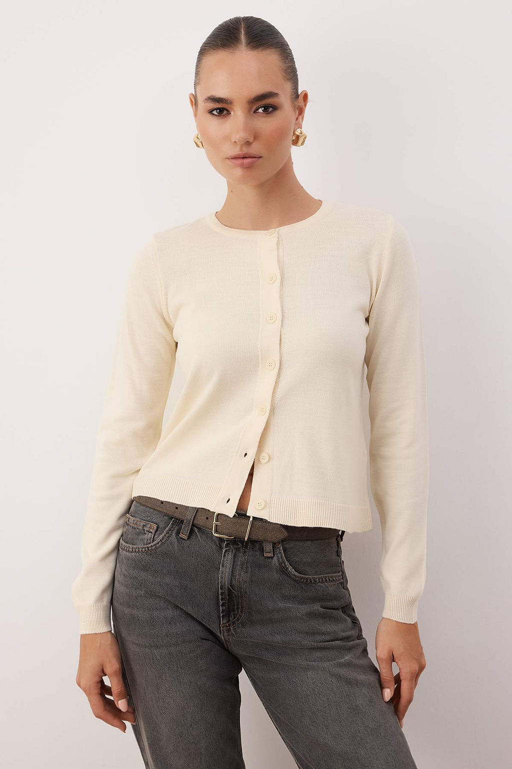 Kahverengi-Tas Ikili Paket Bisiklet Yaka Triko H?rka TWOAW25HI00344