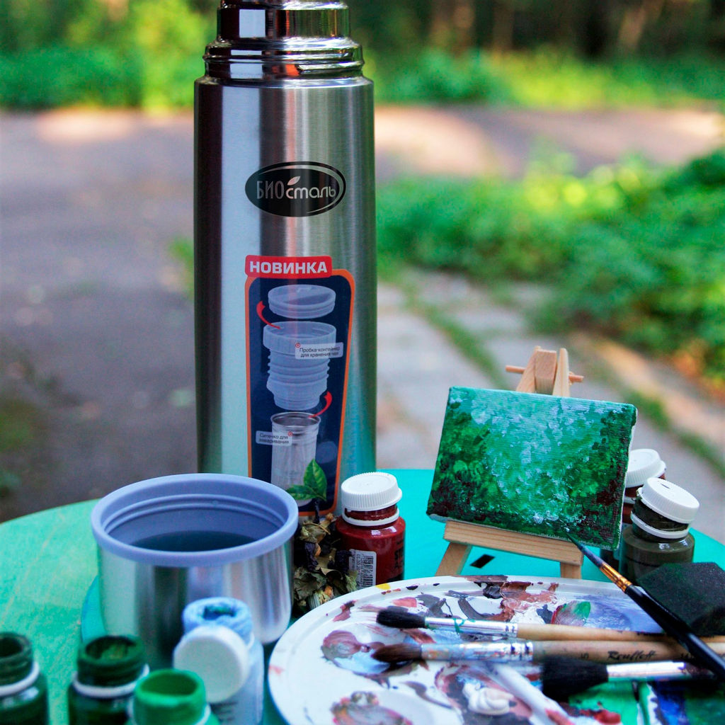 Термос 0,75 л "BIOSTAL" у/г, пробка с ситечком арт. NB-750Z